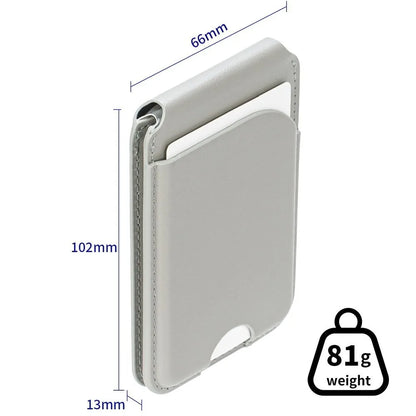 Wallet Phone Card Holder Strong Adsorption Foldable Magnetic Stand Safety Leather for Iphone 16 15 14 13 12 Promax