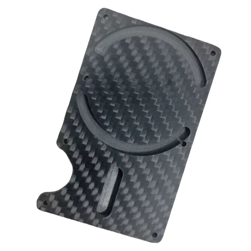 Customize Metal Aluminum Card Holder Pop up Pu Leather Magnetic RFID Wallet for Iphone