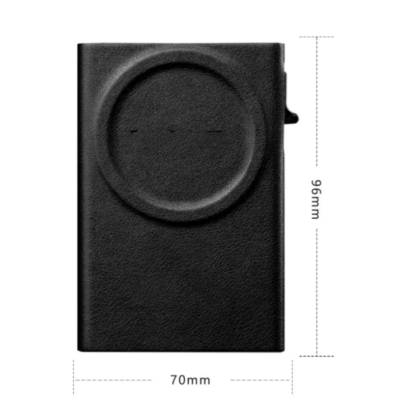 Customize Metal Aluminum Card Holder Pop up Pu Leather Magnetic RFID Wallet for Iphone